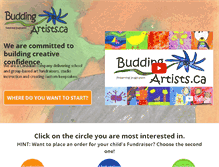 Tablet Screenshot of buddingartists.ca